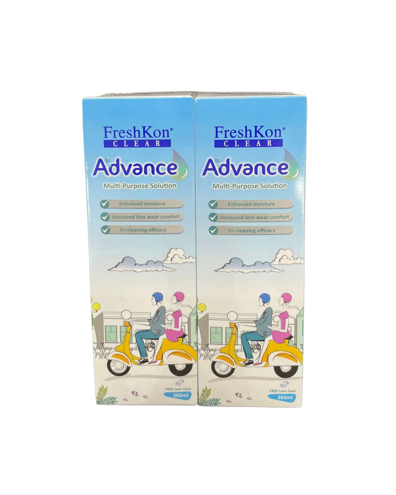 FreshKon® CLEAR Advance Multi-Purpose Solution (TwinPack) 360mlx2 Hirocon Singapore