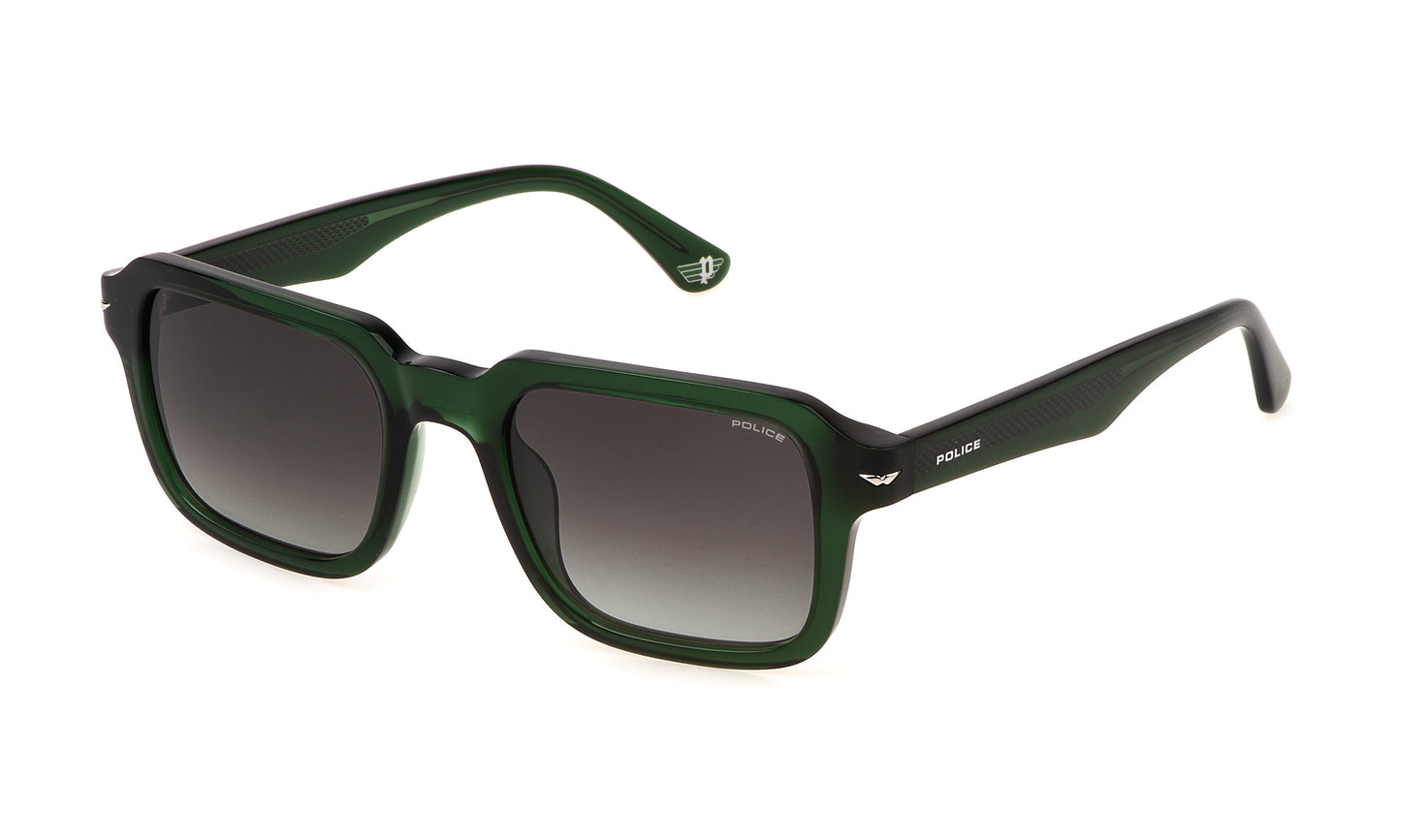 Police SPLN36 G61 Italian designer sunglasses with unisex urban bold aesthetic for eye protection at Hirocon Singapore