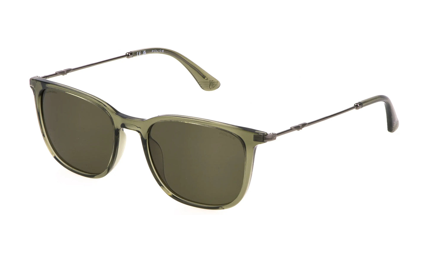 Police SPLL77 sunglass modern masculine urban polarized alloy sunglasses for men driving at Hirocon Singapore