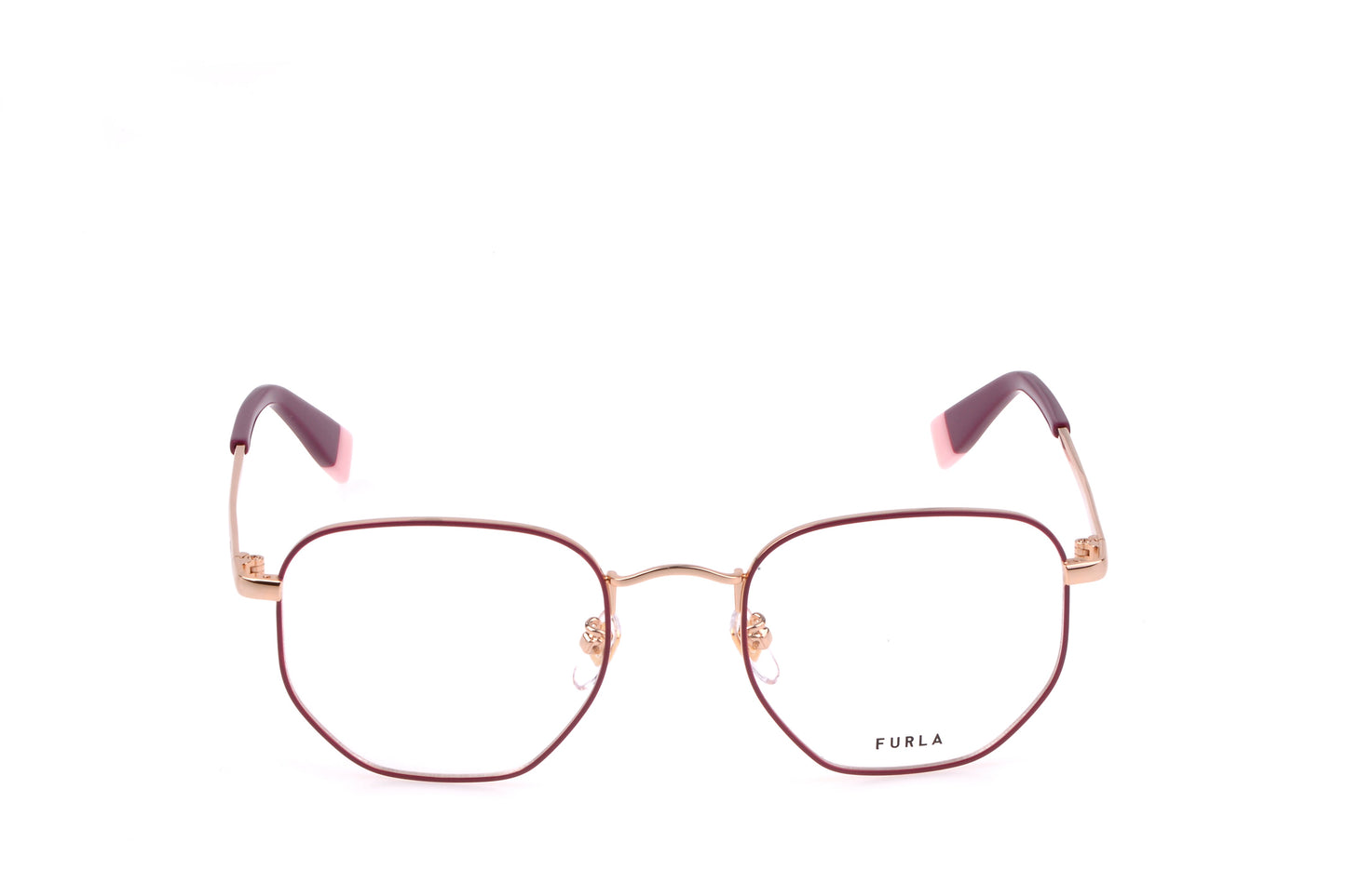 Furla VFU699I luxury eyewear frame modern feminine acetate metal glasses frames for professional women at Hirocon SG