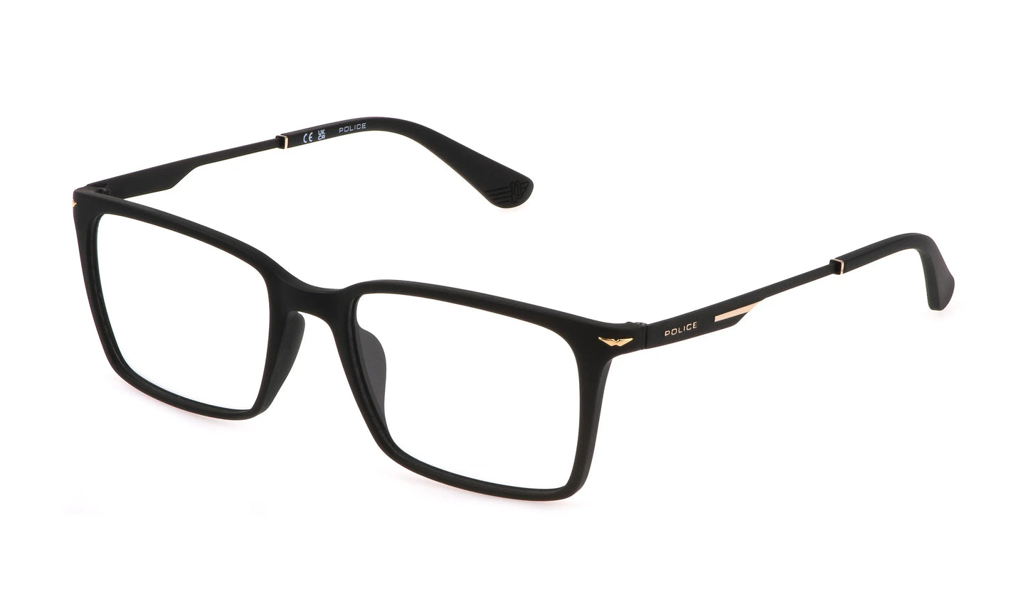 Police VPLL62 optical frame modern masculine acetate metal glasses frames for professional men at Hirocon Singapore