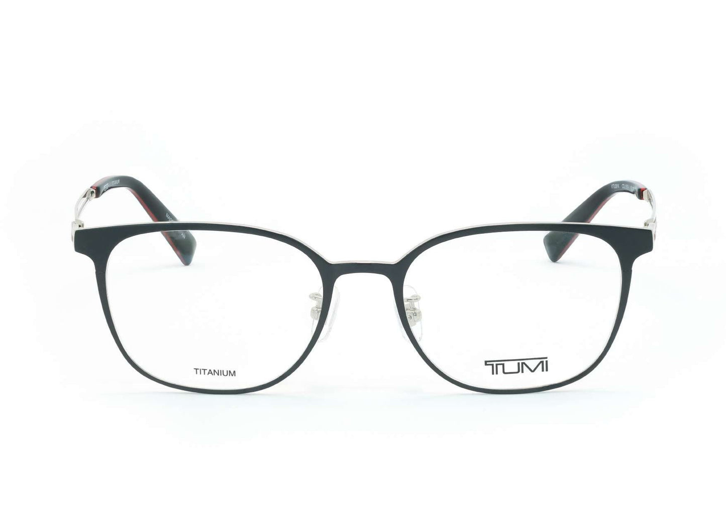 TUMI VTU061K 0579 52 Asian Fit silver business frame with unisex classic rectangle silhouette glasses at Hirocon Singapore
