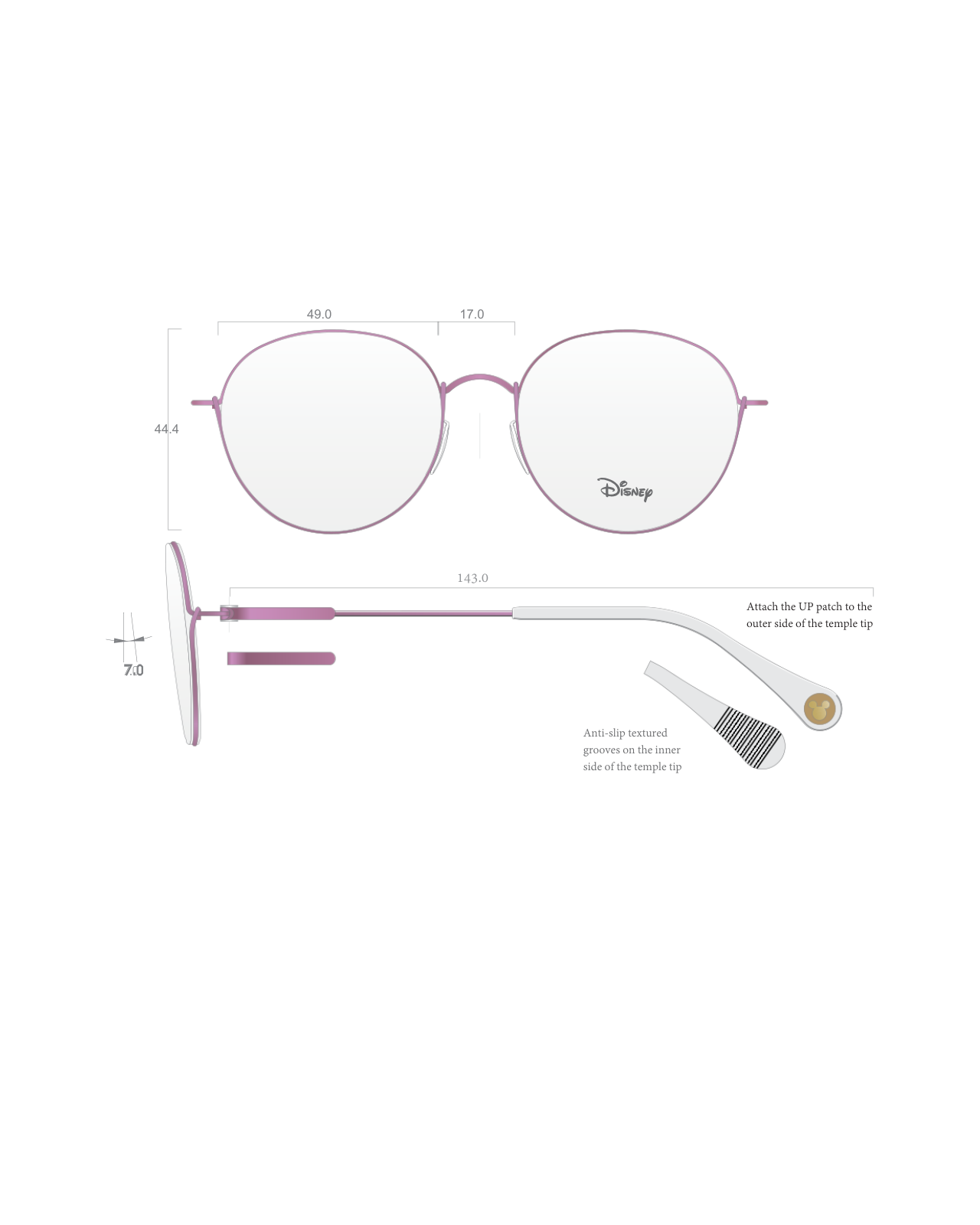 DST3808（FREE frame with any Disney™ Ophthalmic lens or Myopia package purchased)