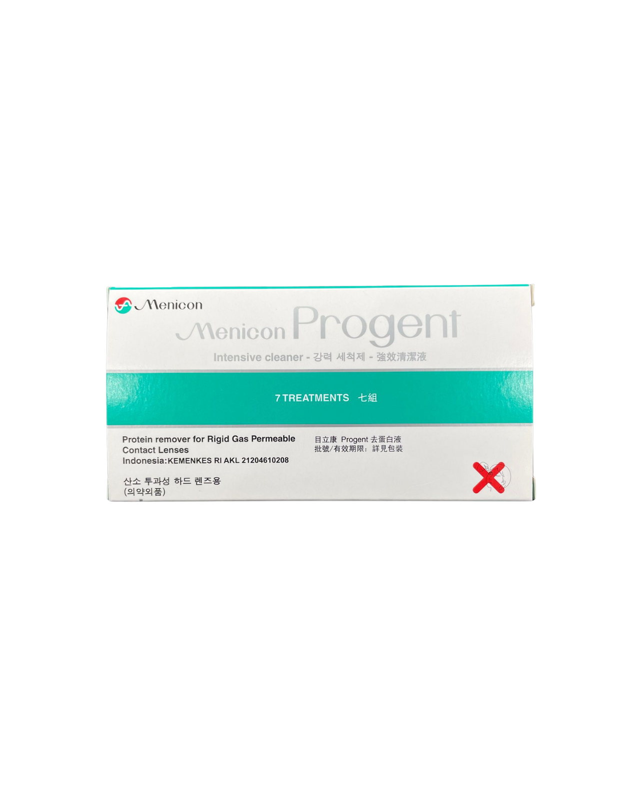 Menicon Progent weekly intensive cleaner and protein remover for rigid gas permeable and Ortho-K lenses at Hirocon SG