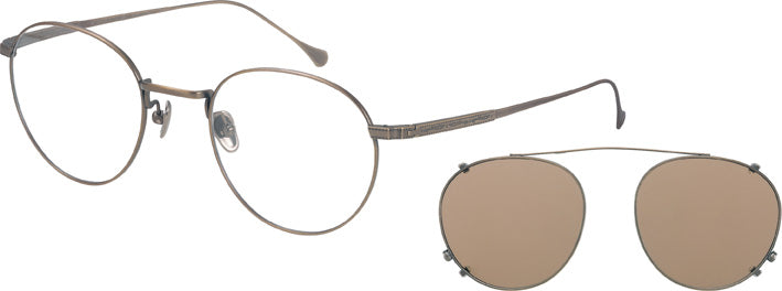 Minamoto MN31006F AY 50 handcrafted Japanese optical glasses frame with magnetic clip-on at Hirocon Singapore