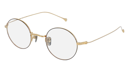 Minamoto MN31016 AG 45 pure titanium Japanese glasses frame in antique gold with unisex design at Hirocon Singapore