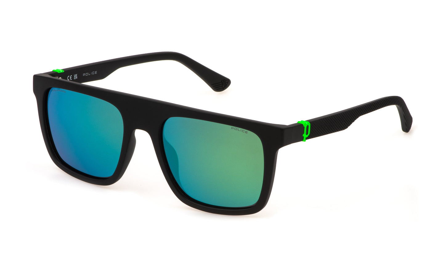 Police SPLF61 U28R Italian designer sunglasses with unisex sleek matte urban style for summer look at Hirocon Singapore