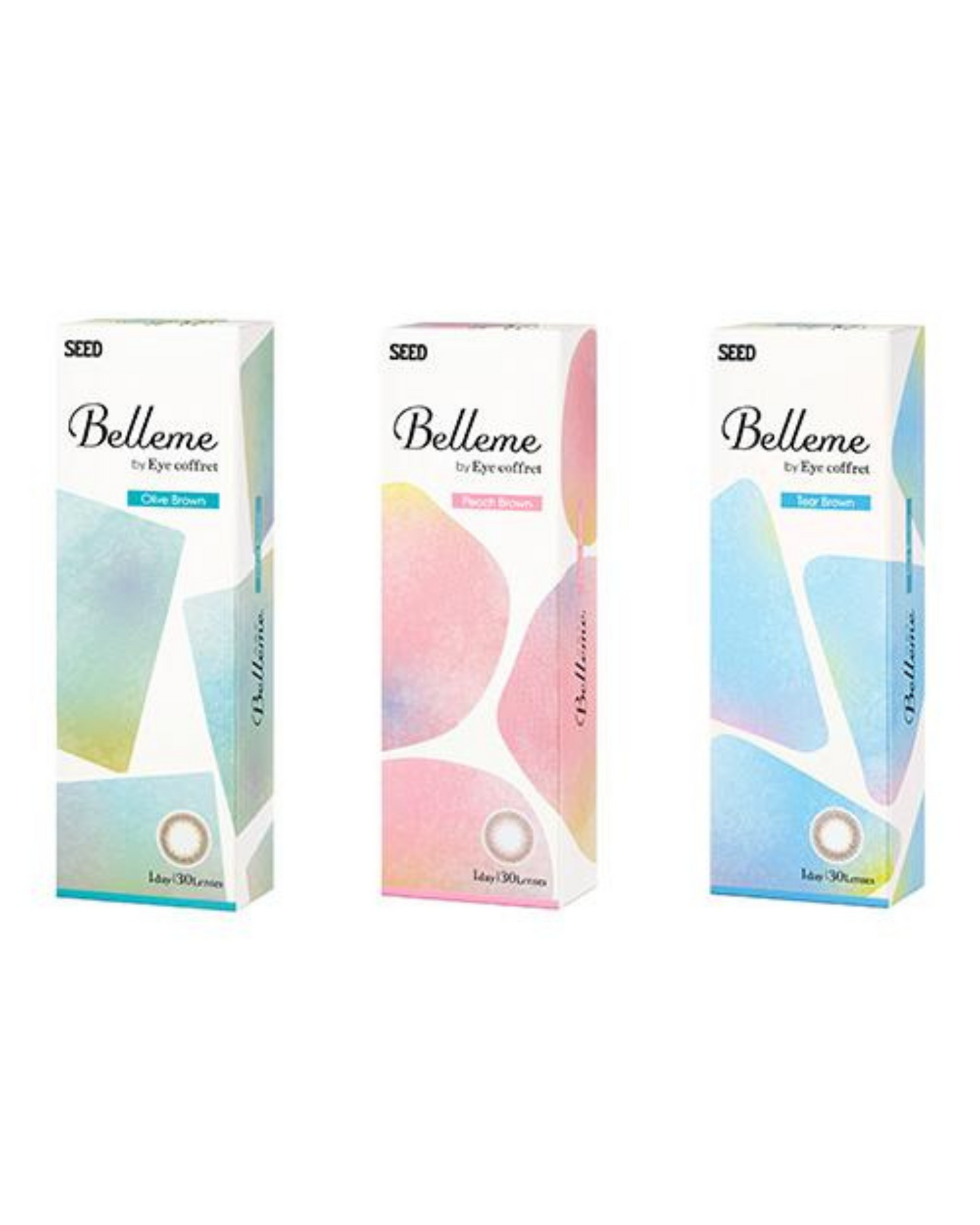 SEED Belleme 1 Day color contact lenses 24 boxes bundle with natural style hydrogel daily lenses at Hirocon Singapore