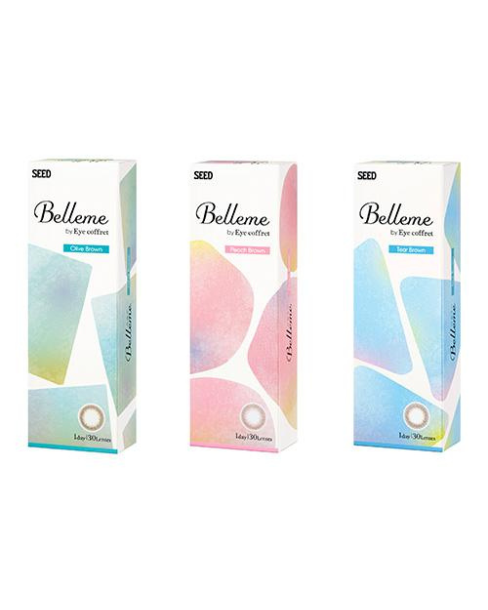 SEED Belleme 1 Day color contact lenses 24 boxes bundle with natural style hydrogel daily lenses at Hirocon Singapore