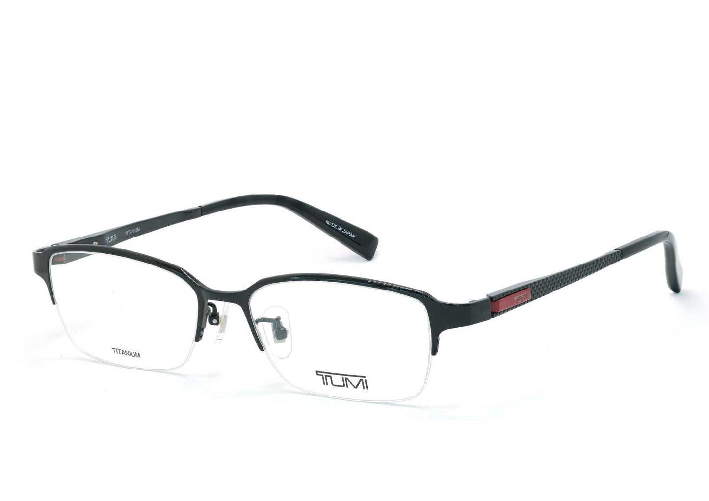 TUMI VTU060K 0530 54 Asian Fit matte black business frame with unisex professional glasses design at Hirocon Singapore