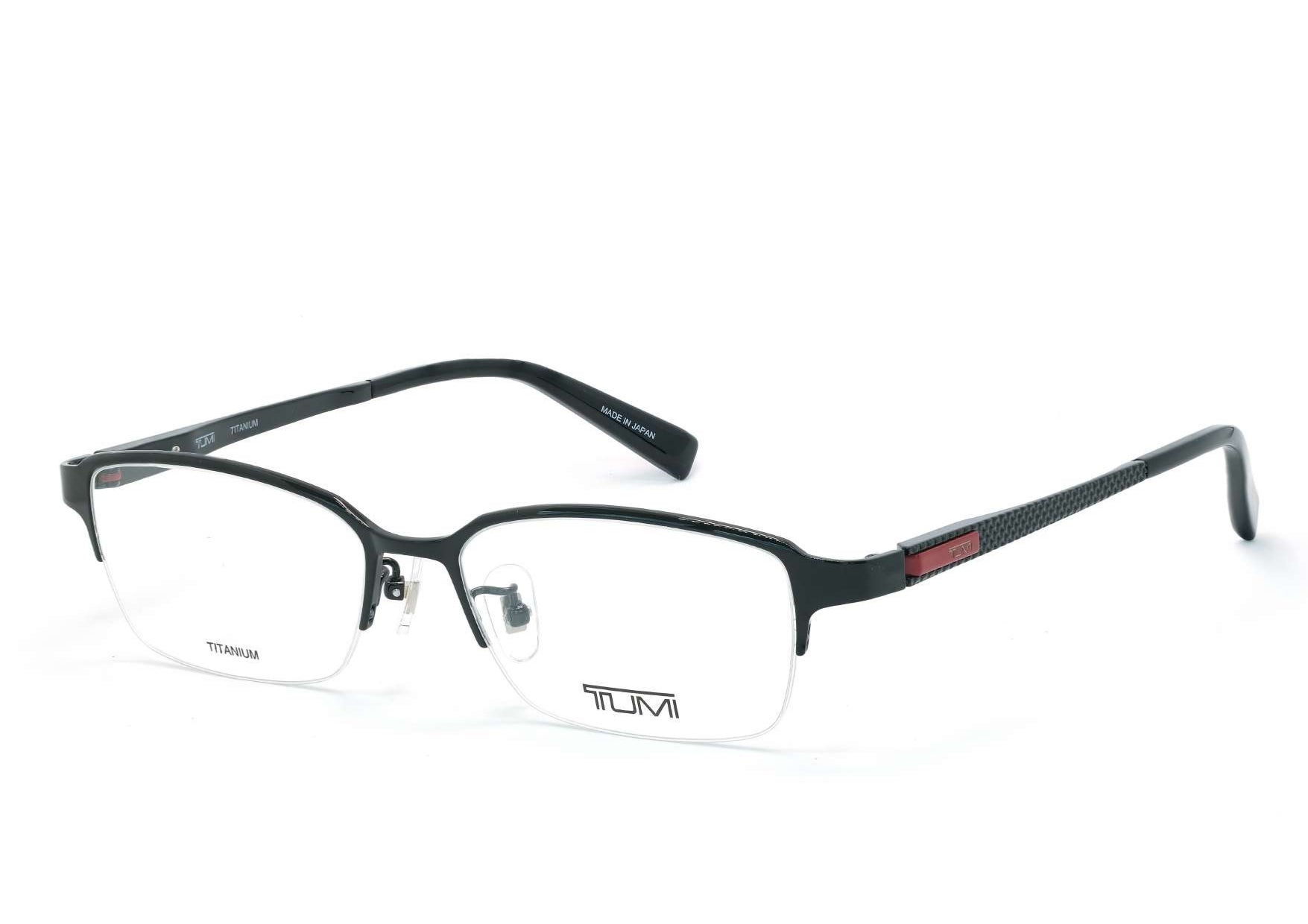 TUMI VTU060K 0530 54 Asian Fit matte black business frame with unisex professional glasses design at Hirocon Singapore