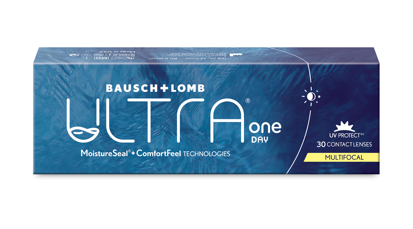 Ultra Oneday Multifocal daily contact lenses for presbyopia vision correction at Hirocon Singapore