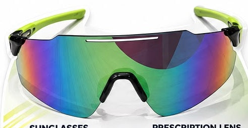 Black Green sports sunglasses