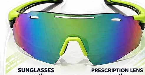 Neon Green sports sunglasses