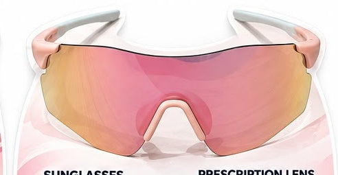 Pink Light Pink sports sunglasses
